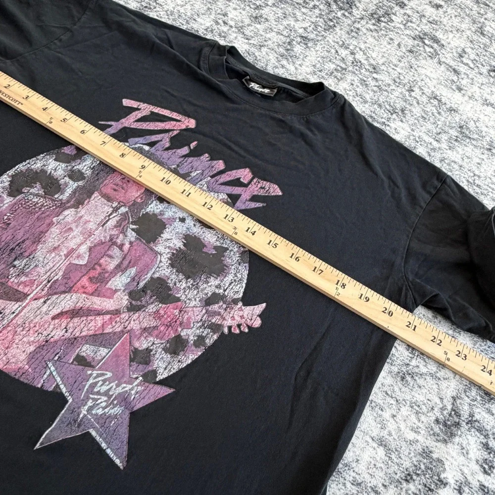 Cotton On Prince Purple Rain Graphic Tee Small Black Mens Band Rock Music Shirt